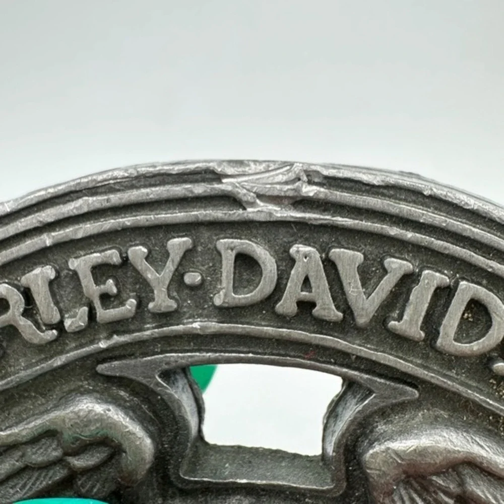 Harley Davidson Eagle Made in USA‎ Belt Buckle Vintage Pewter Moto